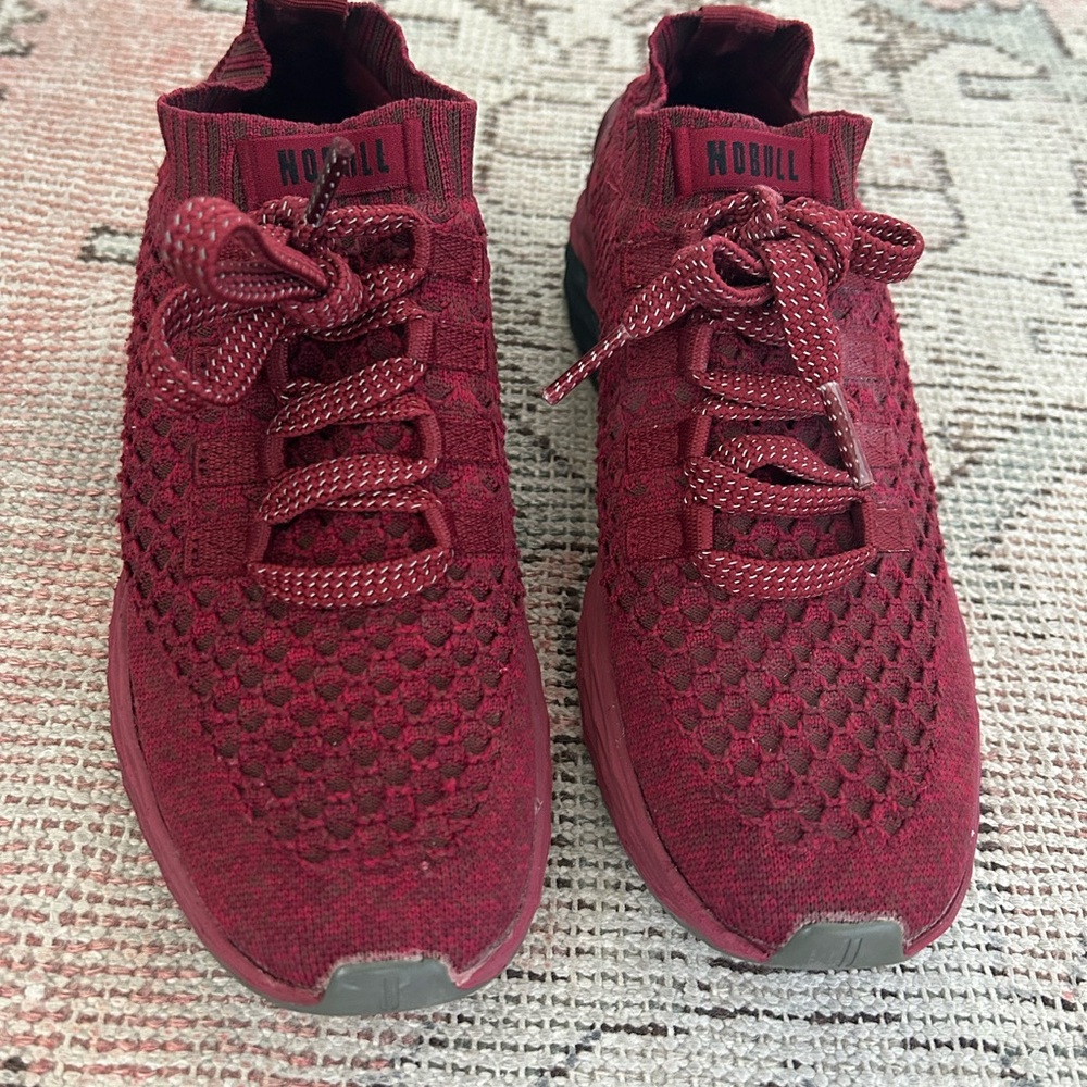 NOBULL Burgundy Knit Trainers